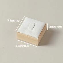 1pc Natural Bamboo Wood Ring Holder Jewelry Display Stand Back To School,Room Decor - Multicolor - View 8