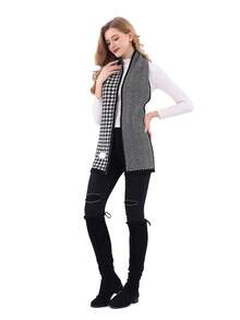 1pc Multi-Color Houndstooth Pattern Faux Cashmere Knitted Warm Fashion Unisex Scarf, Suitable For Casual Daily Wear, Autumn & Winter