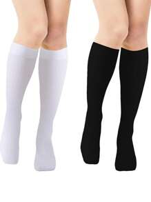 1/2/3 pares de calcetines delgados y ajustados de terciopelo de longitud media, estilo universitario para mujeres, calcetines deportivos, aptos para uso diario durante todo el año