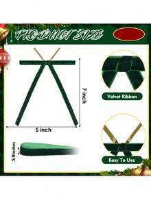 6pcs Christmas Velvet Wreath Bow, Vintage Velvet Ribbon, Country Craft Gift Bow, Suitable For Holiday Christmas Tree Packaging Gift Supplies, Railing Decoration