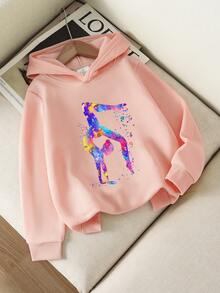 Young Girl Yoga, Gymnastics & Dance Print Sweatshirt, Autumn/Winter - Pink - View 2