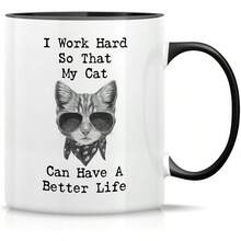 Retreez Funny Mug - They Call Me Daddy Lovers 11 Oz Ceramic Coffee Mugs - Funny, Sarcastic, Motivational, Inspirational Birthday Gifts Husband, Boyfriend, Friends, Coworkers, Dad, Father - CAT013 - 白色馬克杯,黑色手柄和內膽 - 查看 2