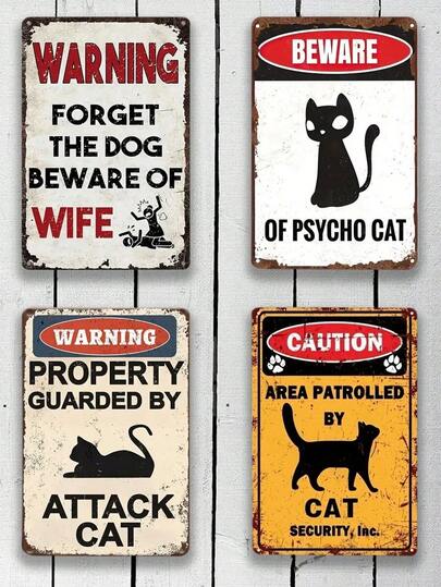 8x12 Inch Man Cave Metal Sign - Vintage Humorous Warning Beware Of Wife - Premium Garage Decor Men - Funny Bar Tin Sign With Rustic Charm & Cool Collectible Status