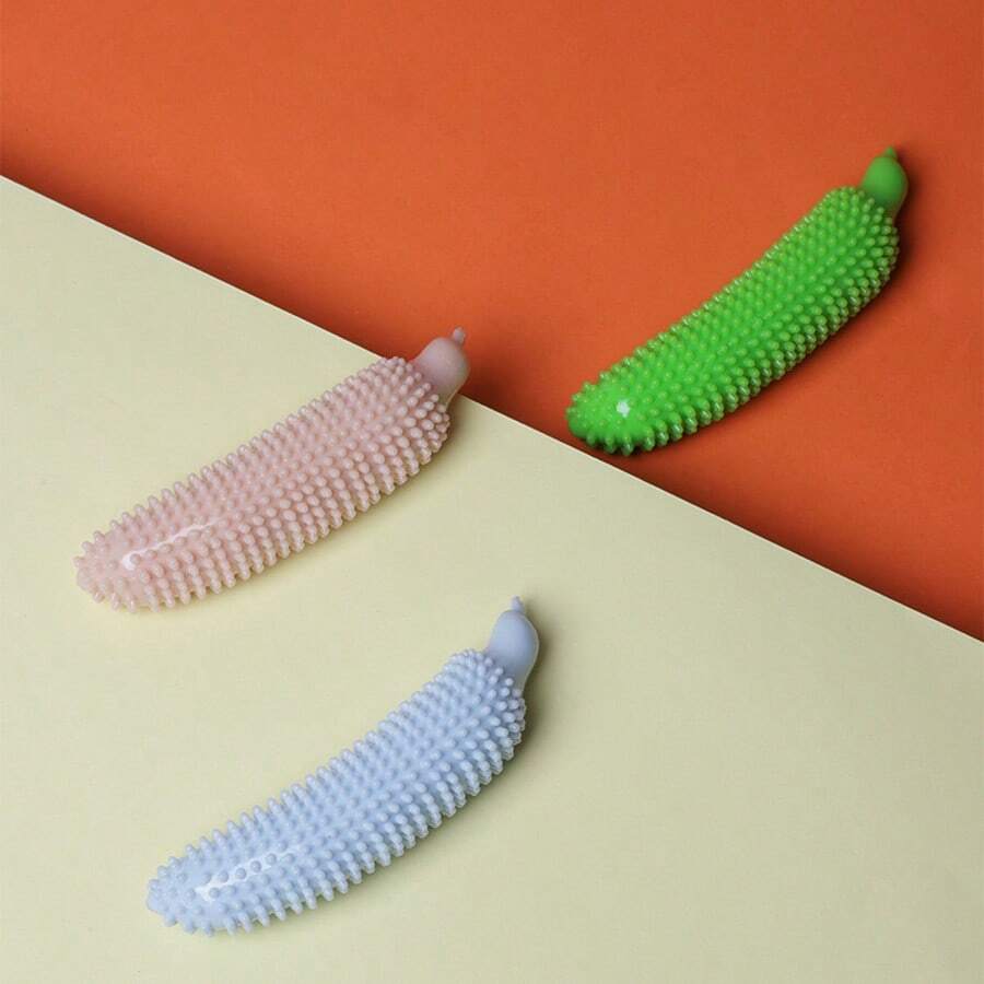 2 件装狗狗玩具黄瓜咀嚼棒，耐用出牙咀嚼玩具，适合幼犬、泰迪、小型/中型/大型犬 - 彩色 - 查看 1