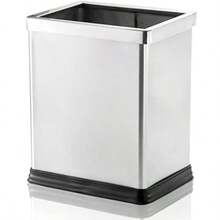 10 Liter Open Top Trash Can Stainl Steel Office Wastebasket Small Kitchen Garbage Container Bin With Liner Waste Trashcans For Bathrooms Restaurant Restroom Powder Rooms Home