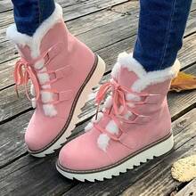 New Women's Comfortable And Fashionable Snow Boots Women's Boots/Plush Style, Snow Punching, Shopping, Skiing Trip, Bring A Sense Of Winter Ritual - màu nâu - Xem 1