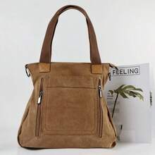 JLCH Women's Shoulder Bag, Tote Bag, Large Capacity Canvas Bag, Suitable For Work Commute, Durable And Practical, Classic Minimalist Casual Design, Versatile, Zipper Pocket Handbag, Fabric Bag (Tote Bag, Shoulder Bag, Crossbody Bag, Women's Bag, Large Capacity Bag)