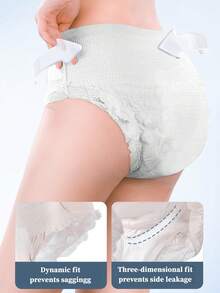 10/30 piezas, Bragas menstruales, Toallas sanitarias, Toallas sanitarias tipo pantalón para la noche, Anti-fugas laterales, Transpirables, Altamente absorbentes, Suaves y transpirables, Bragas de menstrual, Buen sueño toda la noche, Ropa interior menstrual a prueba de fugas, Ropa interior absorbente