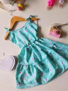 Children's Dress - 藍色 - 查看 2