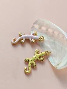 1pc Cute Cartoon Stainless Steel Crab, Seashell, Seahorse, Dolphin, Elephant Pendant, DIY Necklace, Earring, Bracelet, Keychain Jewelry Accessory, Suitable For Party, Halloween Decoration