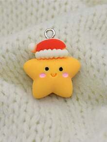 5/10/30pcs Christmas Cute DIY Craft Pendant, Suitable For Making Earrings, Bracelets, Necklaces, Phone Chains, Keychains And More Scenarios