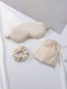 Sleep Eye Mask Set - Include Mask, Hair Band And Storage Bag, Breathable Satin Blindfold, Lightweight Blackout Eye Cover For Home, Bed, Airplane And Spa (Pink),Perfect Choice For Party Favors For Birthdays, Christmas, Halloween, And Other Celebrations. - Multicolor - View 18