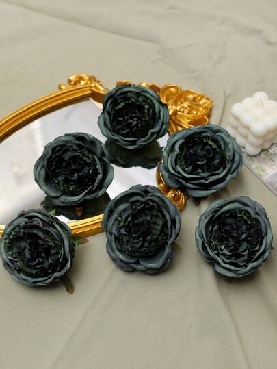 一套 6 件 15X20CM 奥斯汀玫瑰花头装饰品，适合婚礼派对、新娘送礼活动、生日单身派对、家庭聚餐、感恩节、万圣节、圣诞节和其他节日派对。