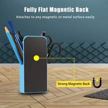 1pc Magnetic Dry Erase Whiteboard Marker Storage Rack, Adjustable Compartment Magnetic Pen Box, Writing Board Chalk Storage Box, Locker Storage Device, Suitable For Whiteboard, Refrigerator, Remote Control Rack, Office, Home, Kitchen, School, Magnetic Cup, Blackboard Storage Pen Holder, Multiple Types, Multi-Color Options