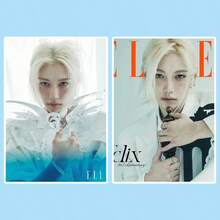 2 件海报，Felix/STRAYKIDS 海报，ELLE 杂志海报，粉丝周边商品，自粘海报，可粘贴在客厅、卧室墙壁上，或用于装饰不完美的墙壁，精美的装饰礼物 - 彩色 - 查看 8