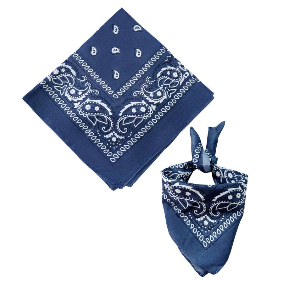 Printed Polyester Bandana Scarf Various Colors 1 Unit - View 1