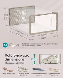 SONGMICS Shoe Boxes - Beige - View 6
