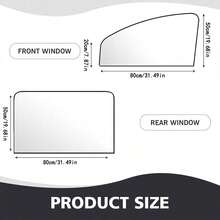 Easypie Selection 4PCS/2PCS Magnetic Car Window Shades - Titanium Silver Side Sunshades For SUV/Sedan, Front & Rear Privacy Curtains