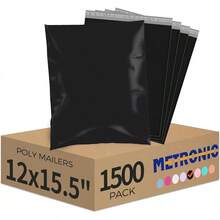 Metronic Poly Mailers 10x13 100 Pcs |   Small Shipping Bags For Clothing |   Mailing Bags For Small Business, Shipping Envelopes,Packing Bags In Black - Black - View 11