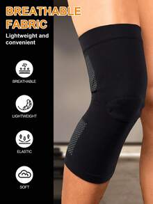 1 Pair Men's Compression Sport Kneepad Stretchy Comfortable Support Leg Shaper