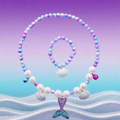 Accesorios de fotografía para recién nacidos, collares de perlas para niños, accesorios de princesa para niñas, regalos festivos, regalos para baby shower, joyería para niños, recuerdos para fiestas infantiles, juguetes para bebés