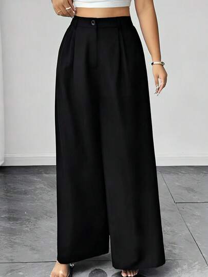 Pantalon évasé rétro américain décontracté de forme poire, printemps