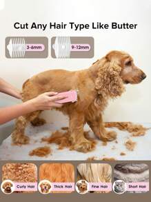 Tosa Elétrica para Animais de Estimação, Tosadora Sem Fio Recarregável Profissional para Cães, Tosadora de Baixo Ruído para Animais de Estimação Pequenos e Grandes, Máquina de Tosa para Gatos, Kit de Tosa para Animais de Estimação, À Prova d''Água IPX7