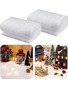 1pc New Year Christmas Snow Blanket, Artificial Snow Roll - For Winter Decoration, Christmas Tree Decoration Accessories, Rustic Crafts, Snowballs, And Photo Backdrop Props - Christmas Ornaments.