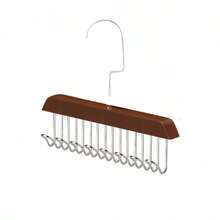 1 Peça Cabide Multifuncional de Madeira em Onda com 8 Ganchos, Material de Madeira Não Acabada, Suporte de Armazenamento de Roupa Íntima Economizador de Espaço para Sutiãs e Alças