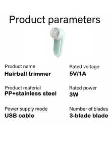 Rasoio per tessuti, rimuovitore di lanugine per vestiti, rimuovitore di lanugine elettrico con 3 lame, rasaerba per vestiti, divani, mobili, felpe, palle di pelo, alimentato tramite USB - altro - Visualizzare 11