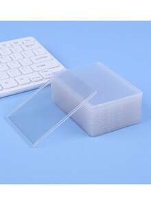 40 unidades de 75x100 mm porta-cartões rígido compacto vertical, protetor transparente de cartões postais de 3 polegadas para beisebol, futebol americano, basquete, hóquei, golfe, cartões esportivos individuais, carregamento superior, películas de dupla face, a coleção de cartões de Halloween e Natal também pode ser dada como presente de Natal para amigos, 10/15/30 unidades - Claro - Ver 10