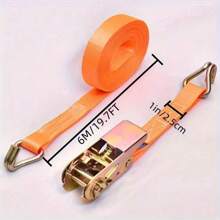 2.5/3.5cm Wide Ratchet Tie Down Strap, Heavy Duty Ratchet Cargo Lashing Strap, Suitable For Cars, Motorcycles, Warehouses, Factories, And Home Use