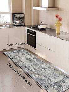 3mm Thick Textured Carpet Pattern Gray Series Luxury Style Absorbent Floor Mat, Silica Gel Absorbent Kitchen Mat With Rubber Backing, Decorative Carpet Texture Mat Suitable For Living Room, Bedroom, Kitchen And Dining Area - Easy Maintenance Floor Mat, Especially Suitable For High Traffic Areas, Rectangular Design, Home Decor - Multicolor - View 6