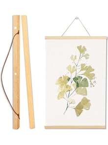 1pc Wooden Magnetic Poster Clip Frame, Canvas Frame, Wall Decor