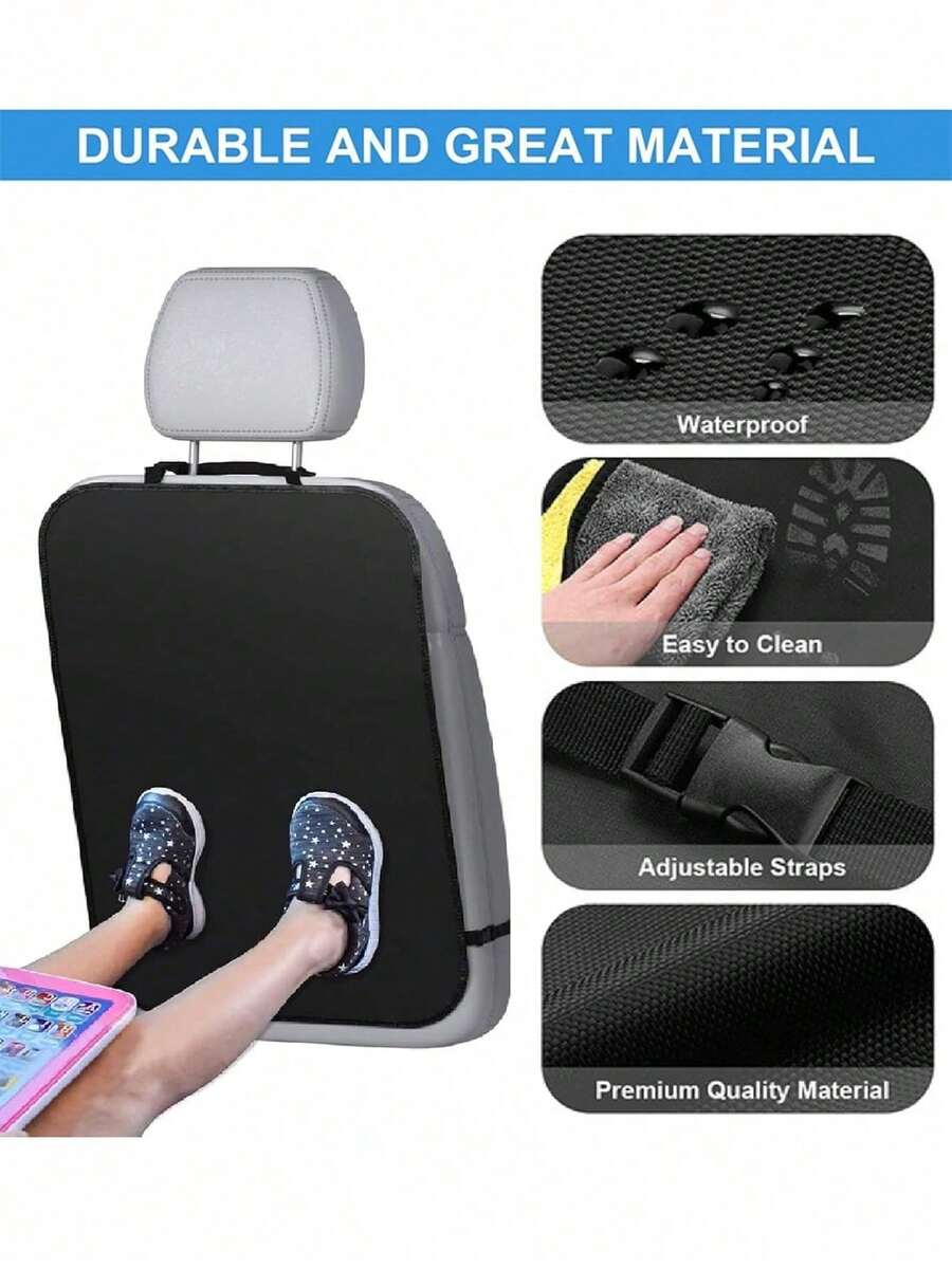 1PCS/2PCS Auto Seat Back Kick Protectors Premium Car Seat Back Covers | Waterproof Design Shields Upholstery From Mud, Scratches & Stains | Durable Protection For Rear Seat Areas, Perfect For Families & Pets | Universal Fit For Most SUVs, Essential Auto Interior Guard Accessory - 款式A - 查看 1