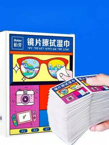 Glasses Wipes, Mobile Phone Screens, Dedicated Cleaning Wipes, Disposable Anti Fog Wiping Paper, Lens Wiping Cloth(One Size Fits All=100pcs)10pcs/50pcs