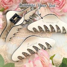 1pc Personalized Mermaid Clamp Hair Clip, Bridesmaid Gift, Bridal Gift, Wedding Decor, Back To School, Birthday Gift, School Supplies, Mother's Day Gift, Gift For Her,School Supplies,Back To School,School Gift,For Office,For School,For Classroom,For Teacher Gifts,For University,For Colleague,For Dorm Rooms,For Teacher,For Boys And Girls,For Teenagers,Junior High School Students,Middle School Students,High School Senior High School Students,College Students,University Students,Freshman,Sophomore,Underclassmen,Delicate Romance,Fall Decor