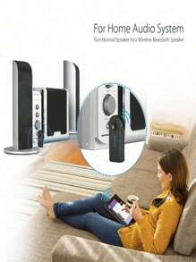 Bluetooth 5.0 Receiver, 3.5 Mm AUX Stereo Audio Transmitter With Built-In Microphone, Wireless Adapter For Car Speakers And Headphones, Christmas Gift/ Gift For Family