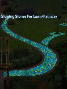 100/500 piedras que brillan en la oscuridad, accesorios de decoración para paisajismo en miniatura, acuario, patio, jardín, decoración DIY (talla grande brillantes cuando se exponen a la luz solar o artificial)