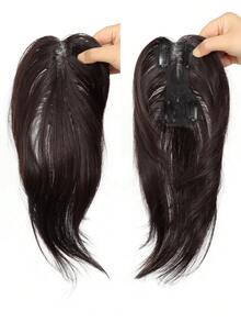 10inch Synthetic Centre Parting Bangs Hair Piece Cover Hair Loss And Increase Hair Volume Topper Hair Extension For Daily Use