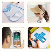 1cm/0.39in, 1.5cm/0.59in, 2cm/0.78in Clear Dot White Adhesive Hook Fastener Rings, Strong Glue Sticky Discs, Suitable For Double-Sided Tape, Applicable For Classroom, Office And Home DIY