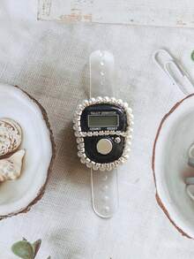1pc/3pcs Portable Pearl & Rhinestone Digit Ring Counter, Suitable For Outdoor Counting, Prayer Props, Warehouse Inventory, Artifact Preservation, Festival Gifts, Elastic Design With Auto Power-Off Function - Multicolor - View 11