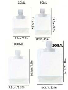 2pcs/5pcs/10pcs/20pcs Reusable Portable Cosmetic Squeeze Bottles, Suitable For Liquid Refilling And Travel