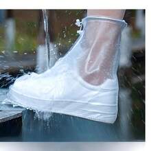 Cubrecalzado impermeable y grueso, cubrecalzado antideslizante para lluvia para mujeres, cubrecalzado de botas de lluvia grueso y resistente al desgaste de PVC para hombres