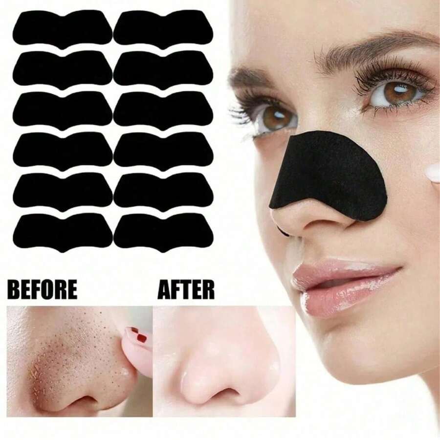 5/10/20/30/50/100 Pcs Of Deep Cleansing And Blackhead Removal Nose Patch, Effectively Removing Impurities From The Nose And Facial Pores, Naturally Exfoliating, Gently Unclogging Pores (Please Wet The Nose Before Use)