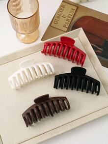 1个/4个优雅亮面纯色软硅胶骨形发爪，简约时尚减震发夹，适合日常、休闲、派对和节日佩戴。时尚发爪夹，秋季配饰，女士发饰，美发工具，美容配饰，卷发配饰，头发，发饰，发饰，配饰，女士发饰，秋季，旅行，美发工具，女士配饰，美发用品，秋季，发饰，女士发饰，旅行，发饰，女士配饰，发饰，女士发饰，美发工具，美发用品，用品，美容配饰，礼物，旅行，女士礼物，美发用品，圣诞礼物 - 彩色 - 查看 5