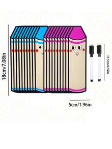 hoojojo 10 Peças de Cartões com Formato de Lápis, Cartões Apagáveis DIY, 4 Cores, Cartões da Sorte, Cartões Surpresa, Cartões com Escrita de Lápis, Jogos de Aprendizagem, Adereços Interativos para Sala de Aula, Adequados para Salas de Aula, Famílias, Papelaria, Materiais Didáticos