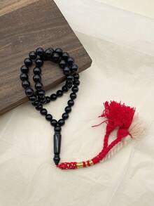 1 件经典优雅 45 颗亚克力珠 Tasbih 祈祷珠手链，适合男士日常祈祷佩戴 - 1045線穗亞克力 - 查看 3