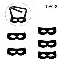20pcs Zorro Eye Mask, Felt Half Face Mask For Halloween, Christmas, Costume Party, Masquerade Ball, Performance, Stage, Movie Props