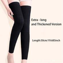 New Autumn/Winter Knee Protector Leg Warmers, Thickened Thermal Insulation, Anti-Slip Over-The-Knee Design, Unisex, Essential For Keeping Joints Warm, Suitable For Gym & Sports, Solid Color - Multicolor - View 11